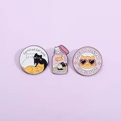 Certified Cat Lady Enamel Pins Cats Anti Depression Brooches Wholesale Lapel Badges Mental Health Jewelry Gift For Pet Lovers