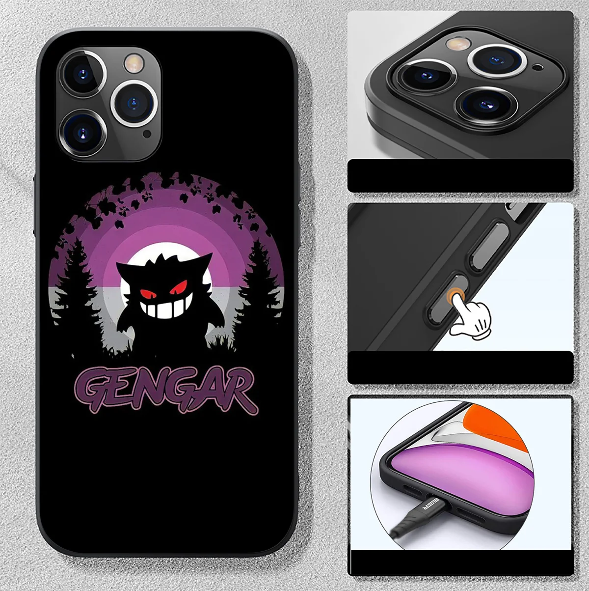 SO155 Super Gengar Cover Phone Case for Realme C20A C20 C21 C21Y C25 C25S C25Y C30 C31 C33 C11 C12 C15 Narzo 20 50i X2 XT Pro