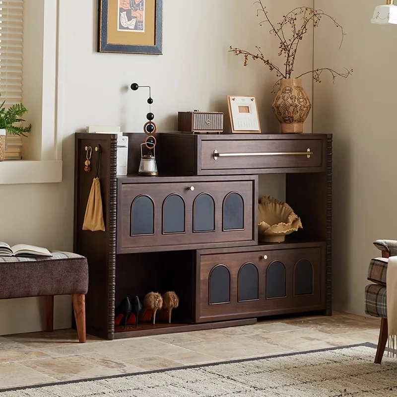 

Strong Drawer Shoe Cabinet Design Dust Cover Space Saving Modern Shoe Cabinet Living Room Wood Zapatero Vertical Furniture Home