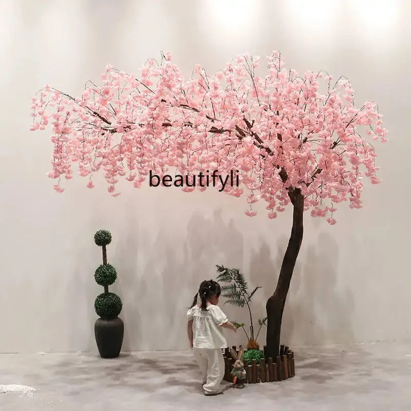 A485 Hanging Artificial Cherry Tree Indoor and Outdoor Decoration Holiday Peach Tree Plant Wishing Tree Wedding New Year Large