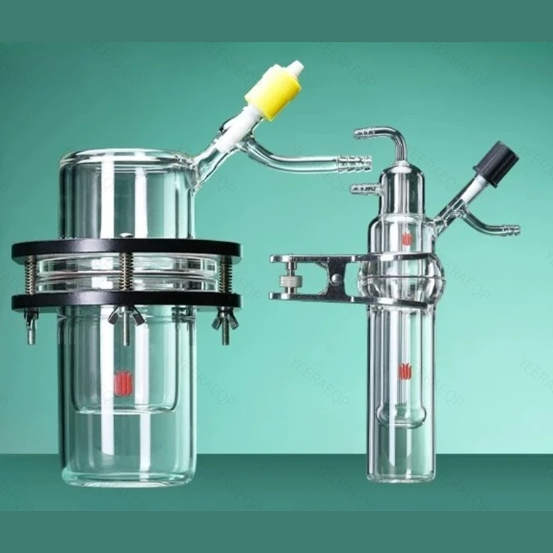 SYNTHWARE, Borosilicate 3.3 Thick Wall Glass Vacuum Sublimation Apparatus 10/40/60/100ml Lab Glassware with High Vacuum Stopcock