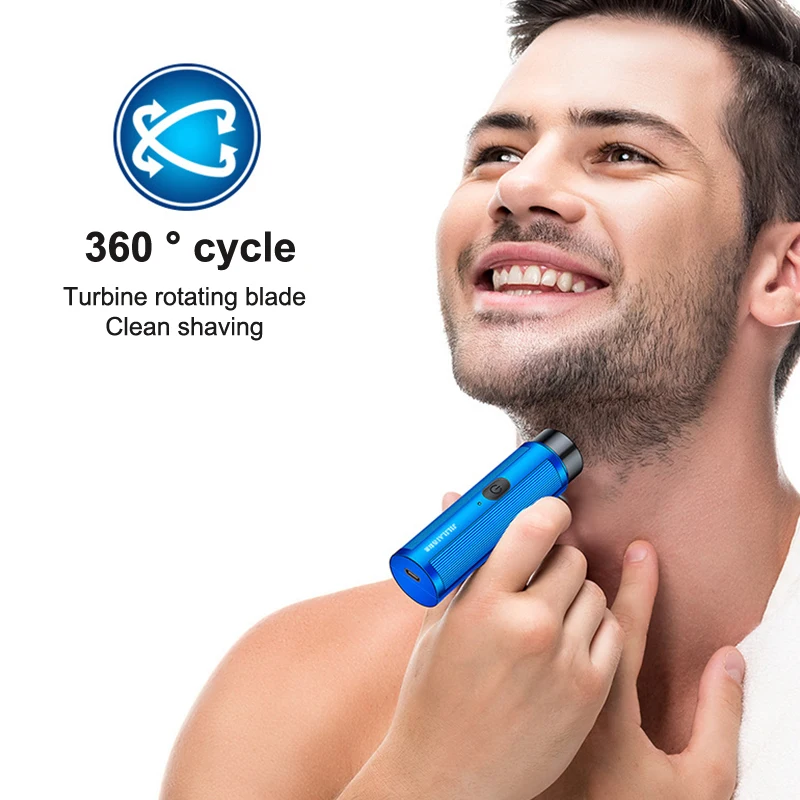 Men Mini Rechargeable Electric Shaver Portable Beard Trimmer Razor For Travel Car Use Machine Tools  Men Women Daily GroomingNew