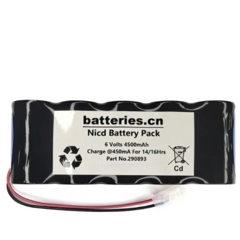 Newest PartNo290893 6V 4500mAh Nicd Rechargeable Battery Pack for High Quality High Capacity Lithium-ion Replacement Battery