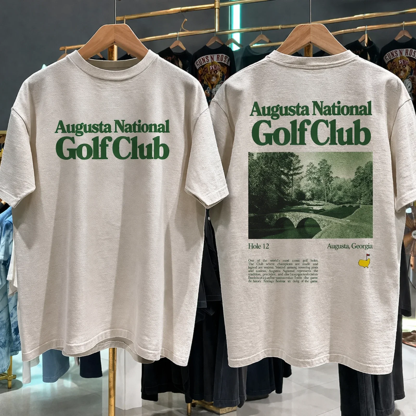 Camiseta de algodón de verano del Torneo Nacional de Golf de Augusta 2026 - Cómoda y de alta calidad inspirada en el estilo Y2K