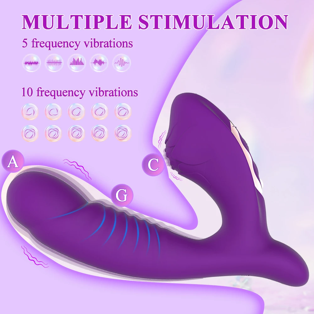 2 IN 1 Vagina G Spot Vibrator Dual Motor Powerful Vibrating Clitoral Anal Wearable Massager Adult Sex Toys for Women and Couples