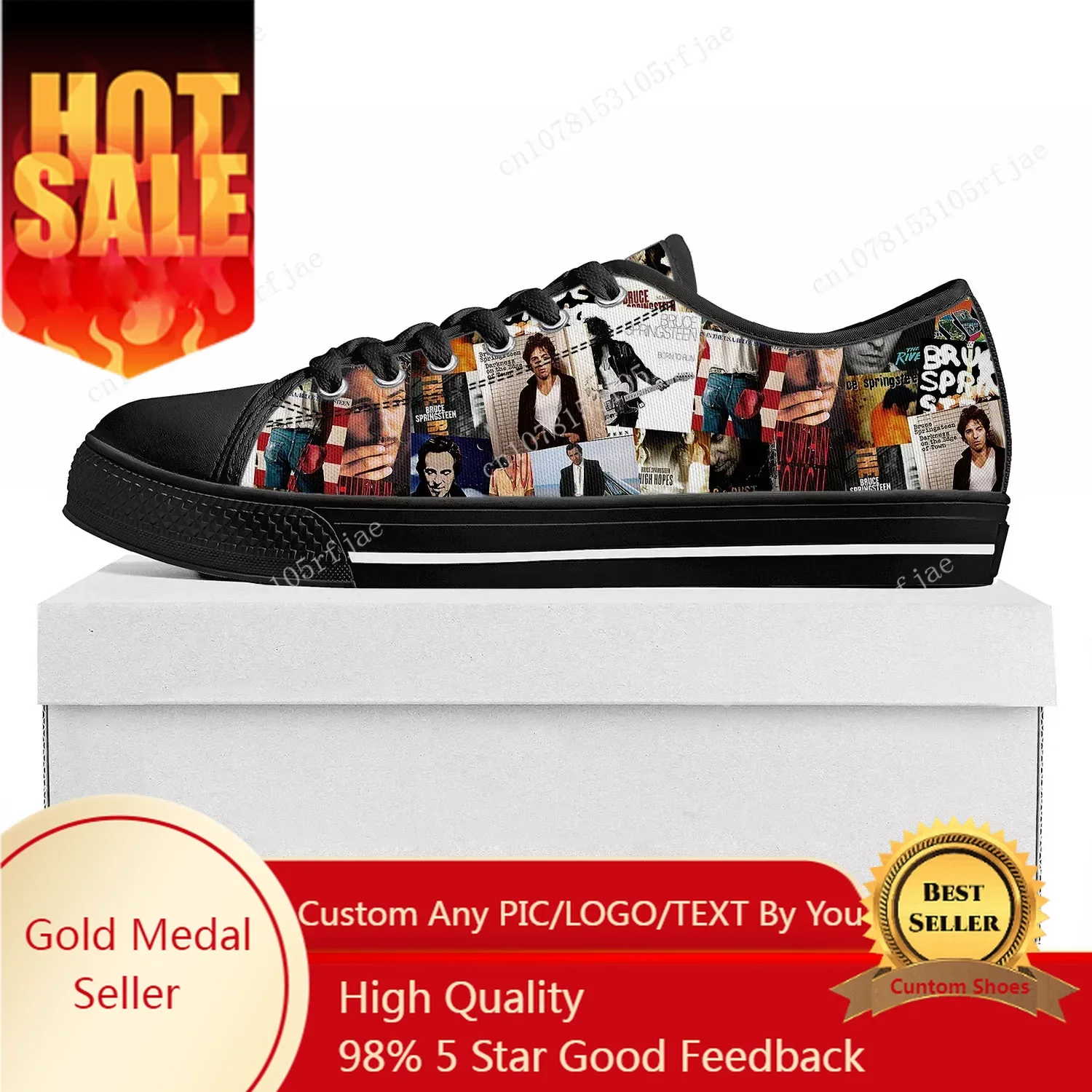 

Born To Run Low Top Bruce Springsteen Sneakers Mens Womens Teenager Canvas Sneaker Couple Shoe Custom 3D Print Shoe