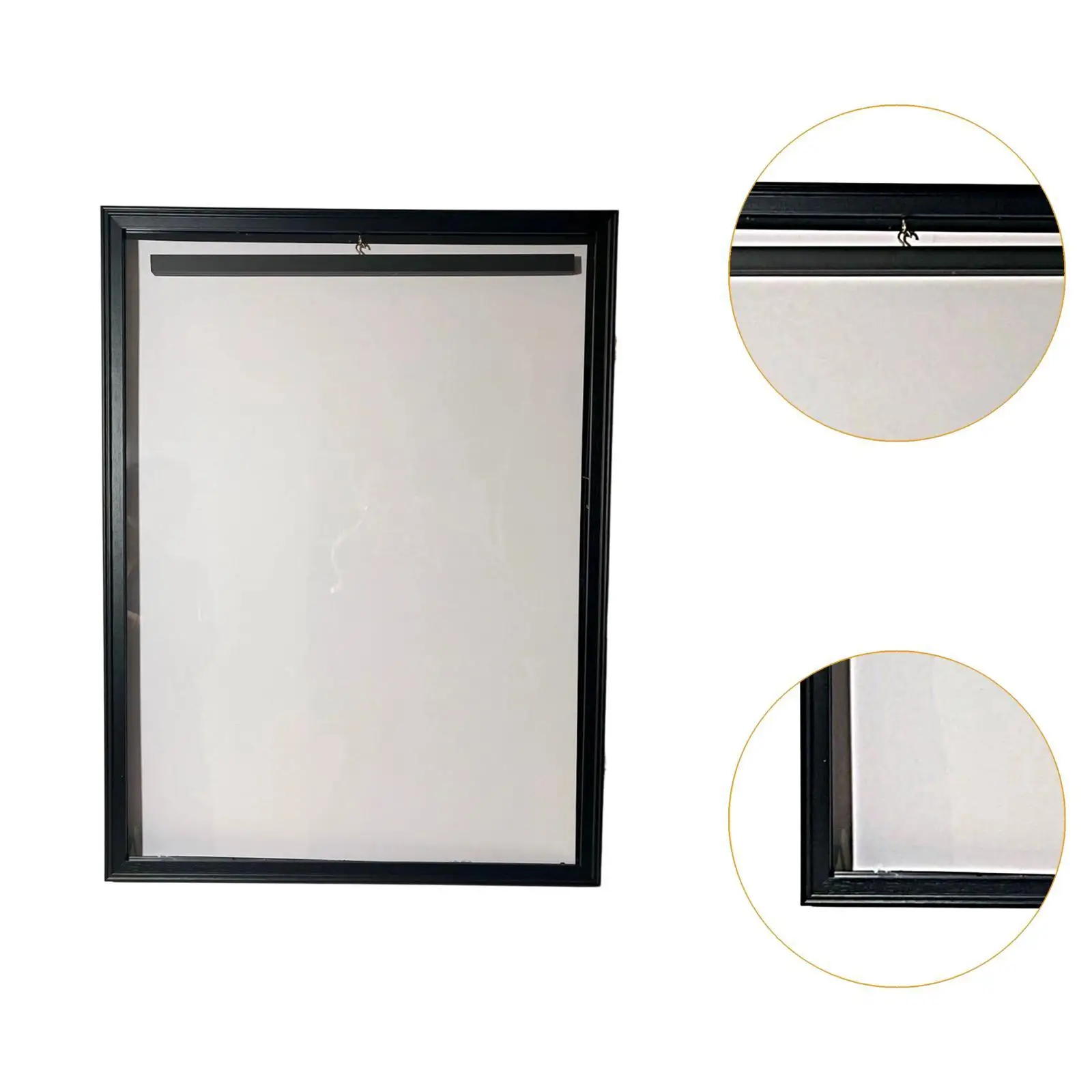 Football Jersey Frame Clear Acrylic Panel MDF Display Case Simple Mounting Hangable Wall Decor for Sports Bar Home Office