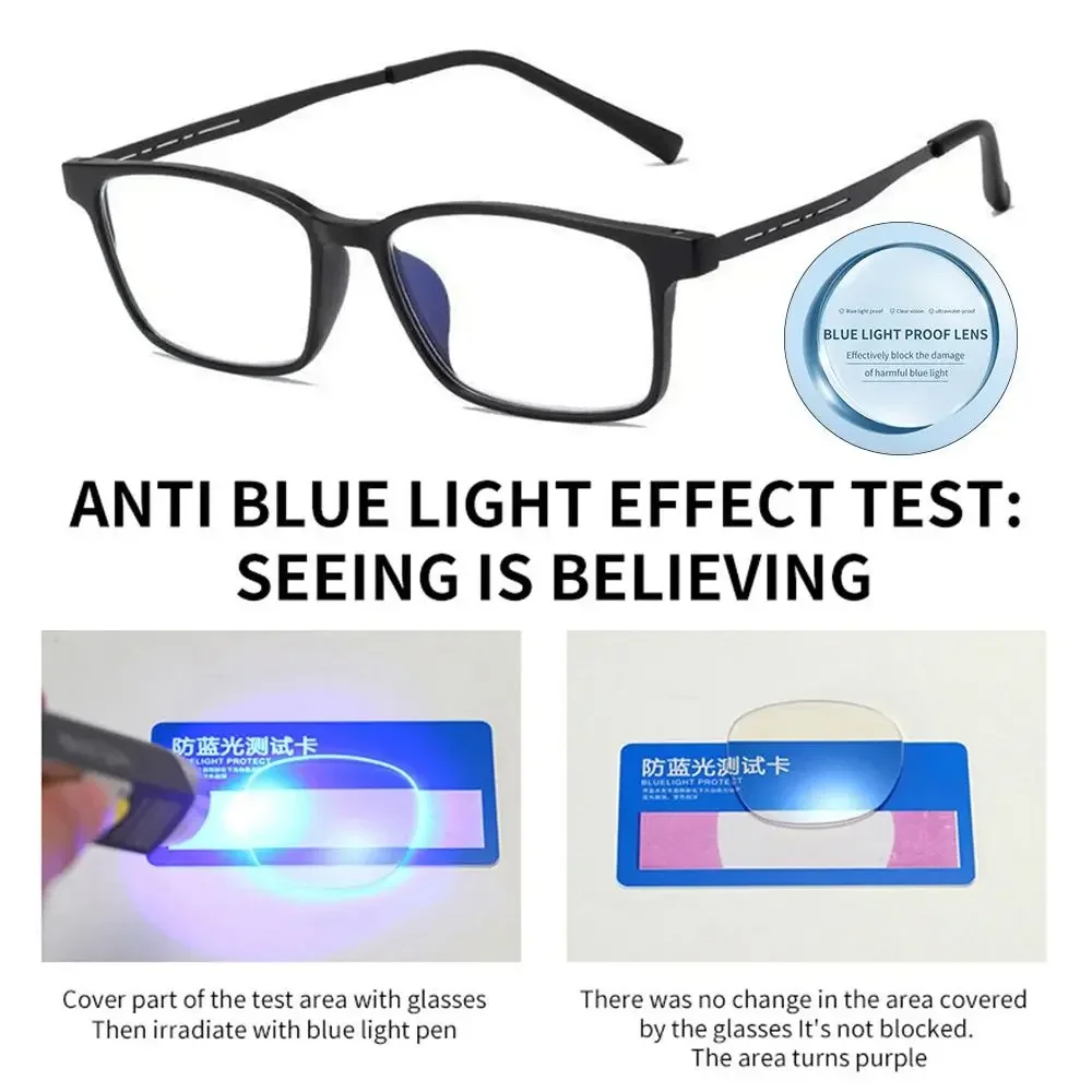 Hochwertige Lesebrille aus reinem Titan für Herren, Anti-Blaulicht-Presbyopie-Brille mit Dioptrien 0,00–4,00 – Detail 3