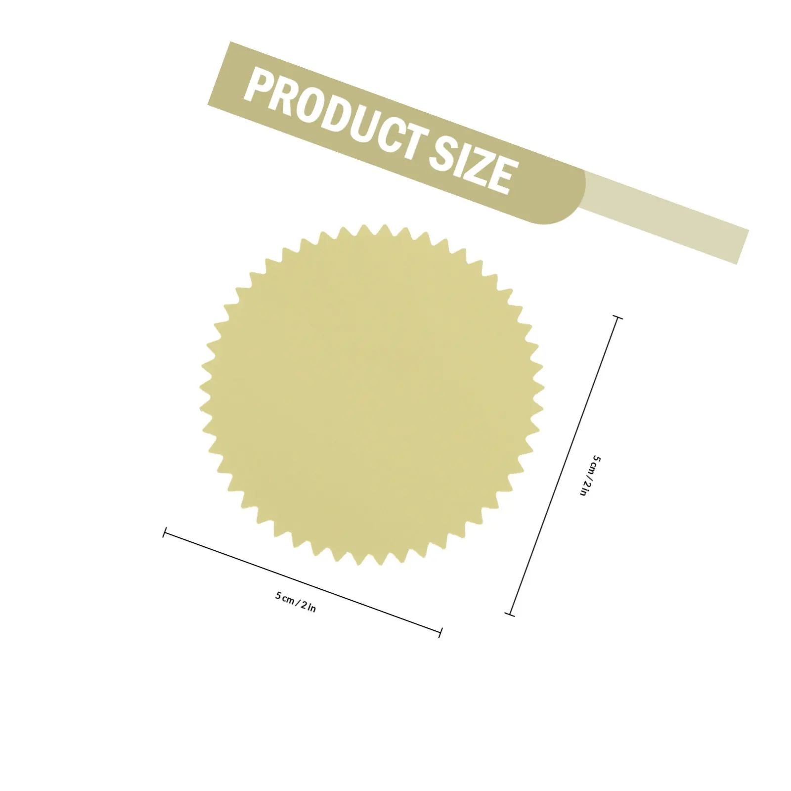 100Pcs Gear Shape Seal Label Stickers Foil Paper Self Adhesive for Envelope Certificate Document DIY Crafts