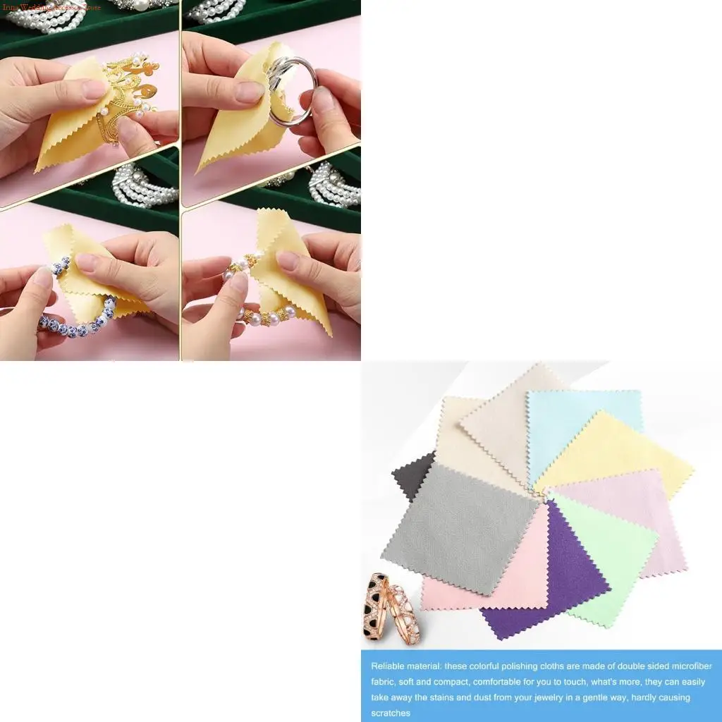 G92D Set of 50 Antirust Cleaning Cloth Professional Polishing Fabric Removes Oxidation Silver Gold Jewelry Effectively