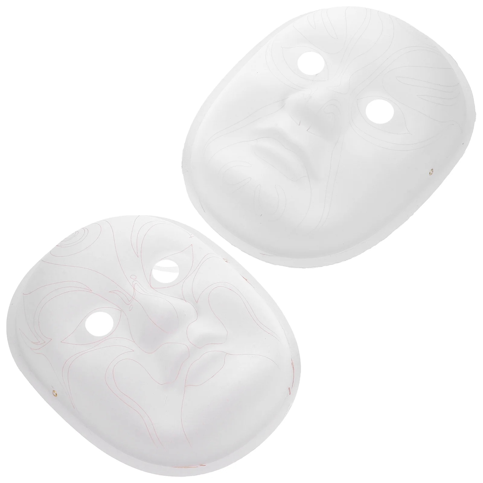 

2 pcs Eco-Friendly Paper Peking Opera Face Mask Durable Handmade Costume Mask Chinese For Festival Party