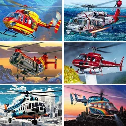 2024 New Diamond Painting Cross Stitch Mosaic Rhinestone, Military Helicopter Aircraft Art,Handmade Gifts for Pilots ,Home Decor