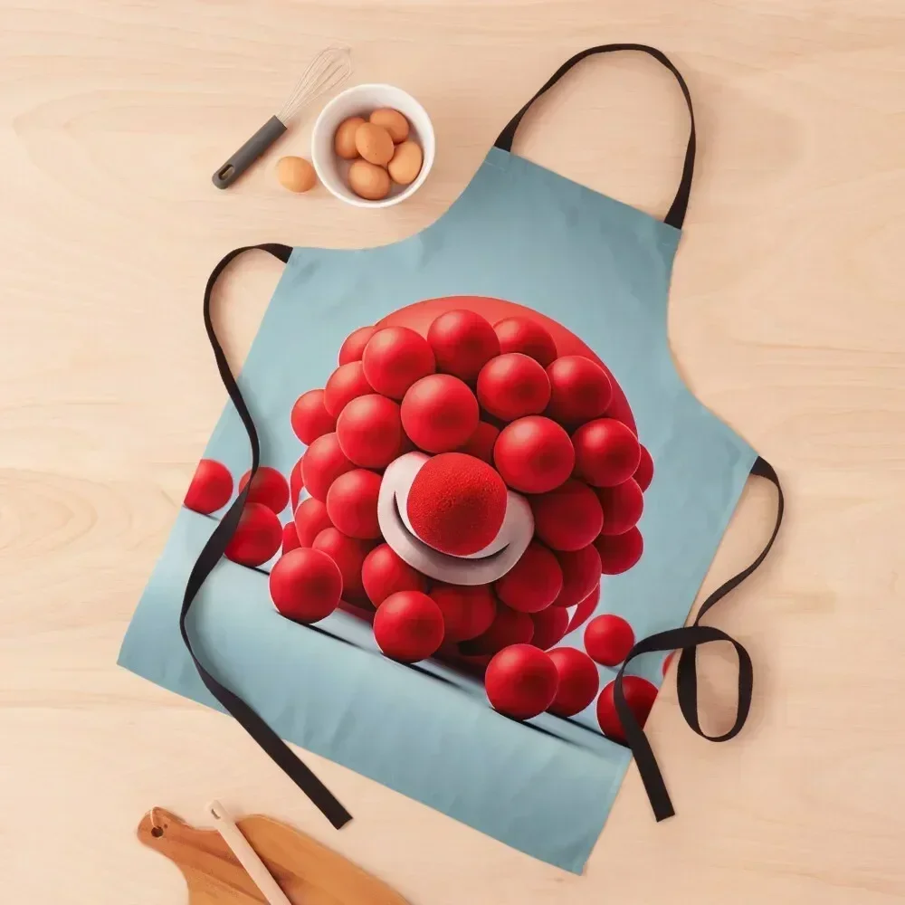 

Red nose with red nose covered in red noses Apron kitchen gadgets Kitchen Front Women Kitchen Chef Accessory Apron