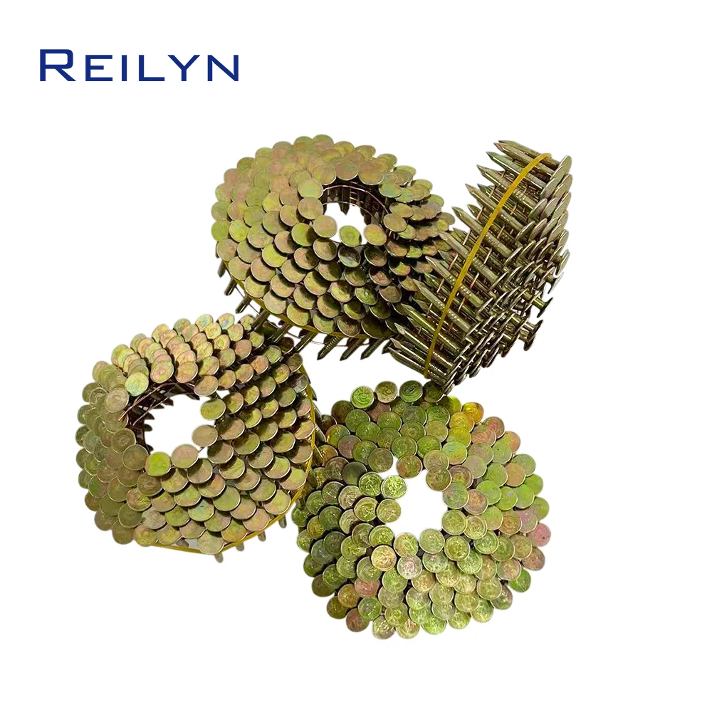 480 pezzi chiodi a spirale con cappuccio grande 3.05x25mm 3.05x32mm chiodi per calcestruzzo per pneumatici chiodatrice a spirale pistola CRN45 tappezzeria pavimenti tetti