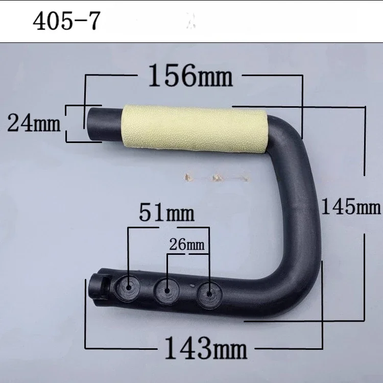 for Matt 405-7 Electric Chain Saw Side Handle Three-Hole Auxiliary Handle 16-Inch Handle Leather Sleeve Accessory