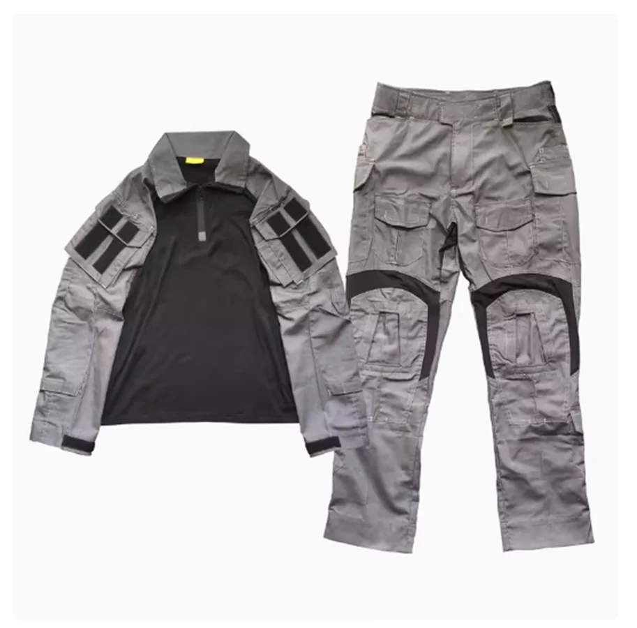 

GEN3 Black gray Training Tactical Frog Skin G3 Battle Frog Suit Long sleeved+long pants combat Hunting Breathable Clothes ﻿