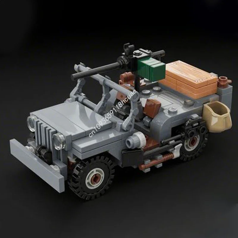

168 шт. MOC WILLYS MB внедорожный автомобиль военный армии США Ww2 Nan модель строительные блоки креативные игрушки идея рождественские подарки