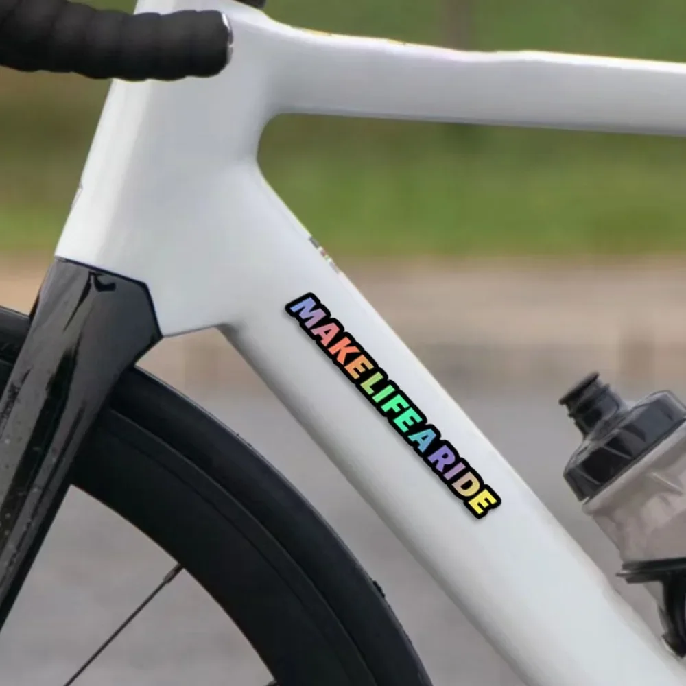 สติกเกอร์โฮโลแกรม 1 ชิ้น ลาย “Make Life A Ride” สำหรับตกแต่งรถยนต์ รถจักรยานยนต์ ตกแต่งภายนอกและเพิ่มความโดดเด่นด้วยสไตล์การขับขี่