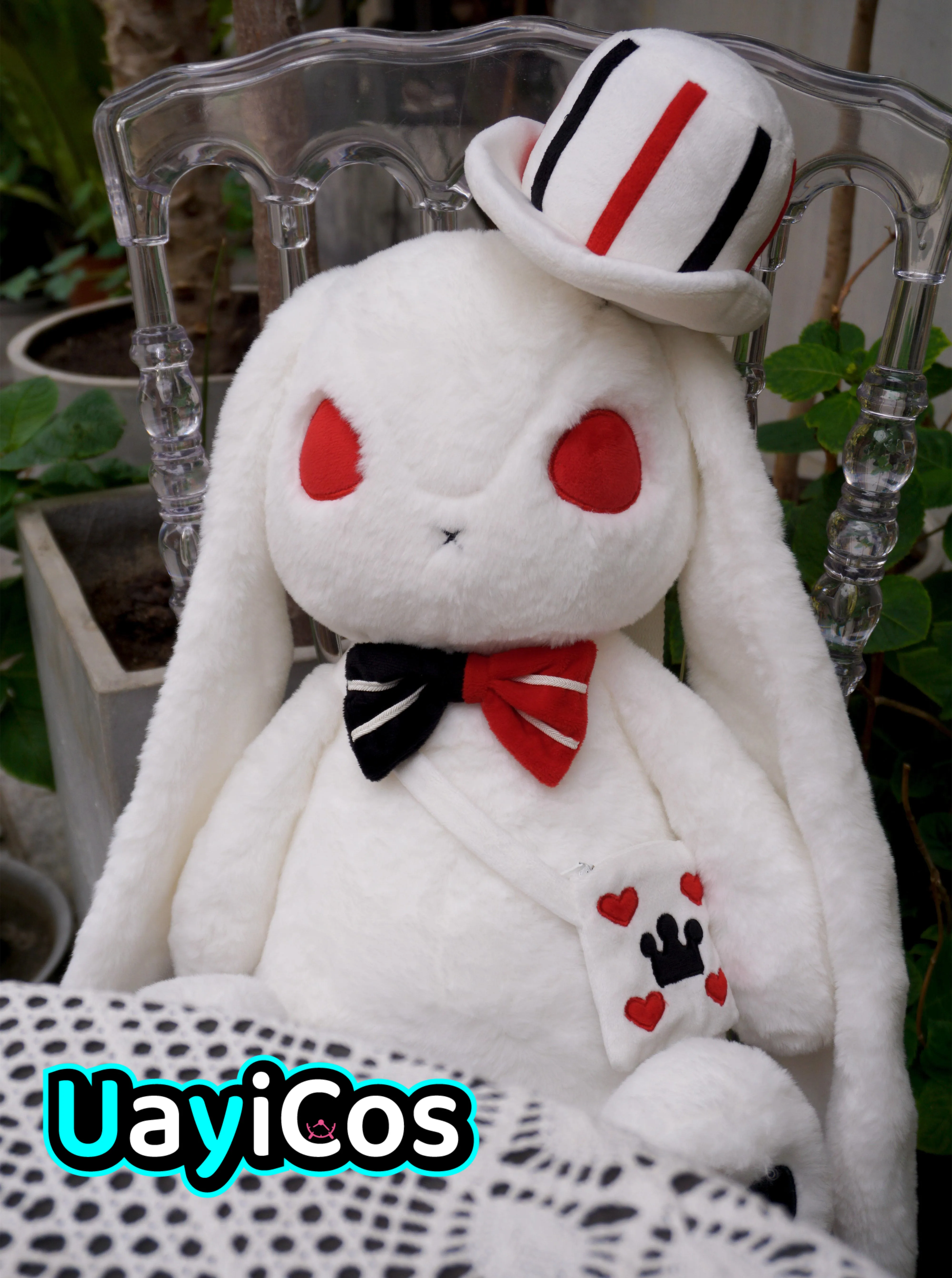 

In Stock 50cm Original Red Black Rabbit Little Devil Bag Doll Backpack Bag Lolita Anime Game Toy Kids Gifts Cosplay