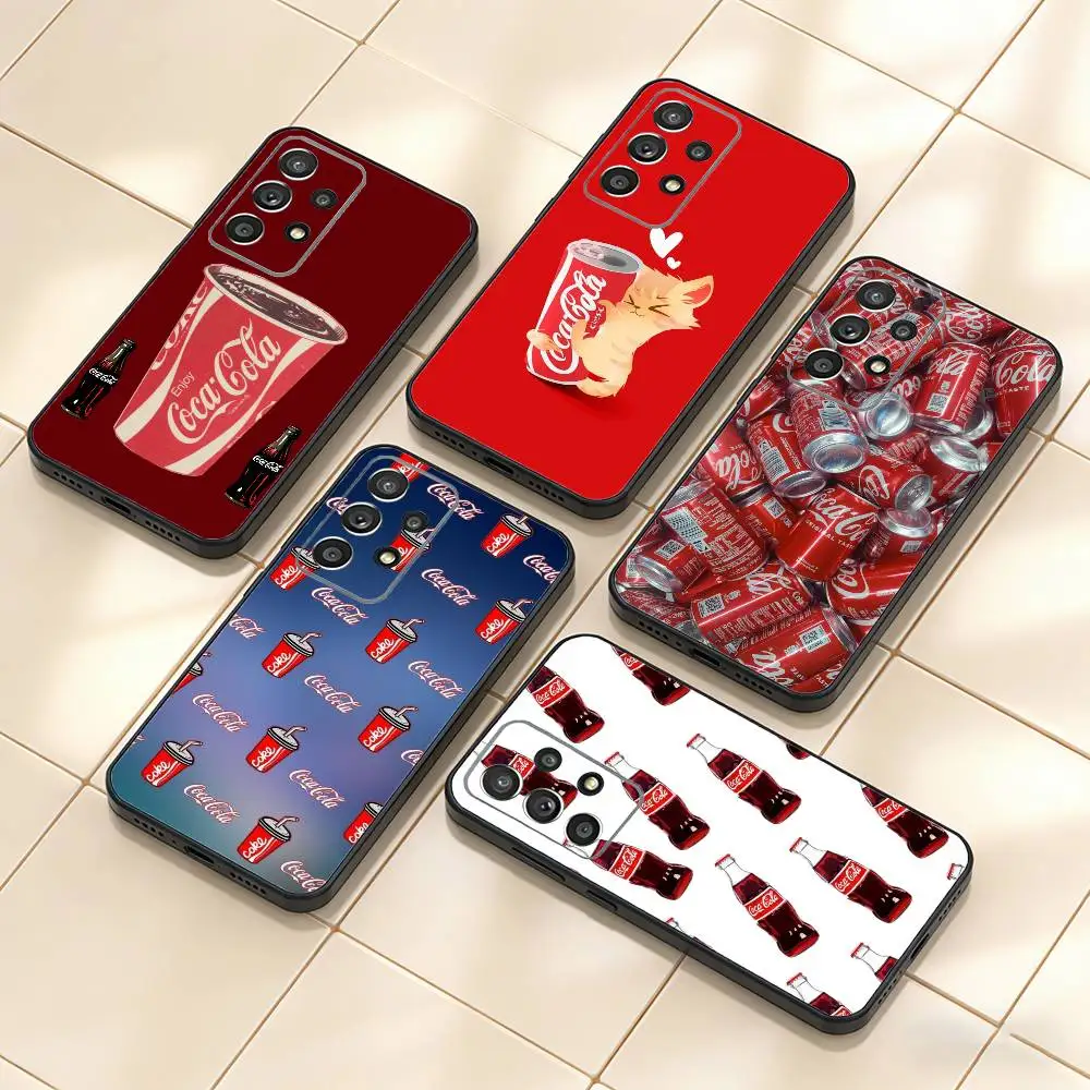 

Hot C-Coca D-Drinks C-Cola Phone Case For Samsung S25,S24,S21,S22,S23,S30,Ultra,S20,Plus,Fe,Note,10,9,5G Black Cover