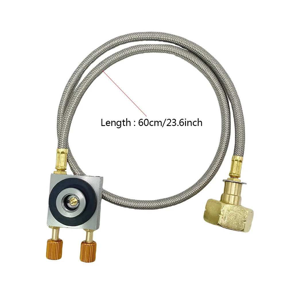 Standard Camping Gas Stove Refill Adapter Butane tank changer fill and drain valve with PU tube Tank Furnace Coupler Connector - view 4