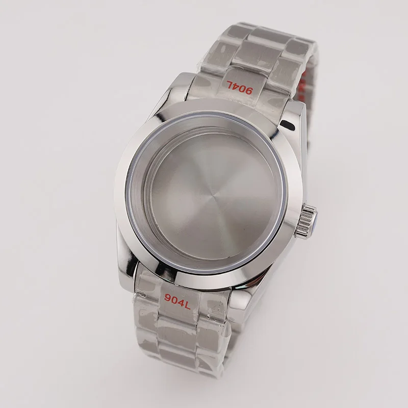 36/39MM Explorer Stainless Steel Watch Cases with Oyster Bracelet for Seiko Mod NH35 Automatic Movement Man Mechanical Diy Parts