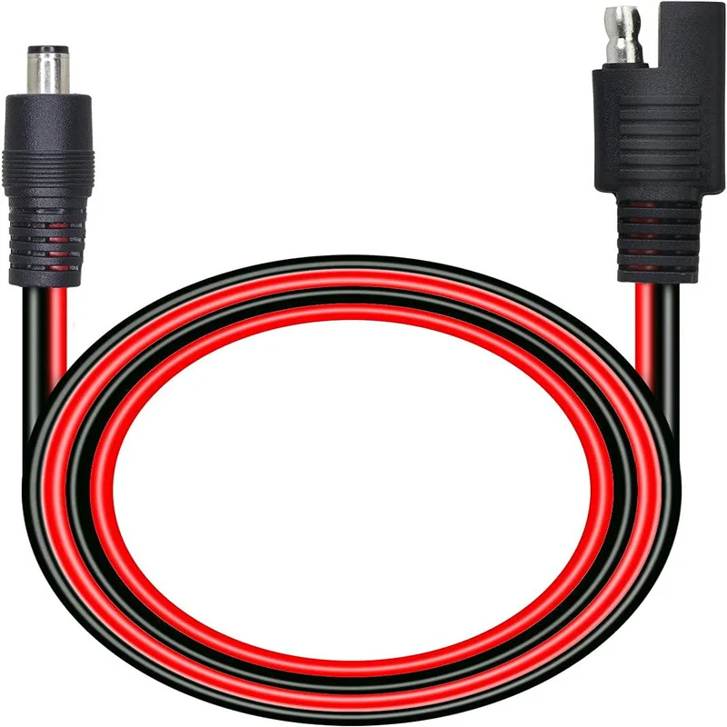 1M SAE to DC5521 Adapter Extension Wire Harness, Portable Connection Accessories for Foldable Solar Panel and Outdoor Mobile Pow