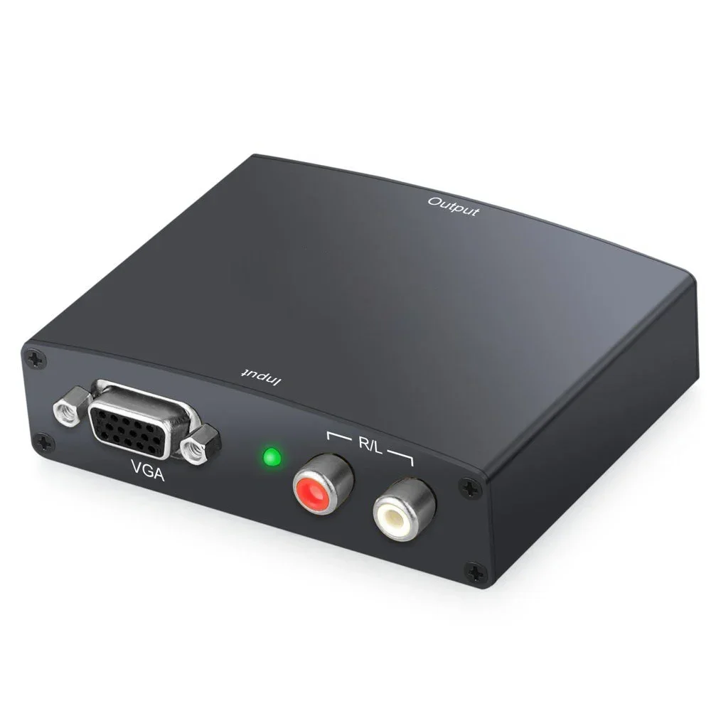 

HD 1080P VGA To HDMI-compatible Converter With L/R Audio Output Metal for Laptop Computer PC HDTV Monitor DVD