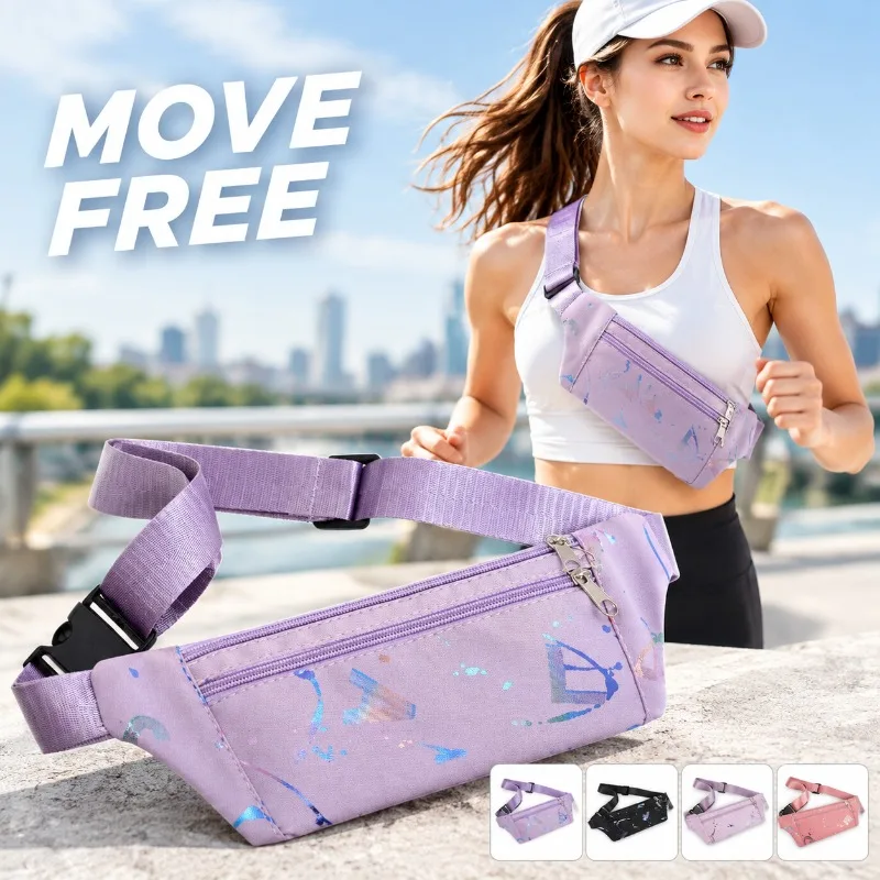 Sports Waist Running Fitness Phone Pouch Unisex Multi-functional Outdoor Gear Casual Mini Belt Pack for Hiking Walking Workout