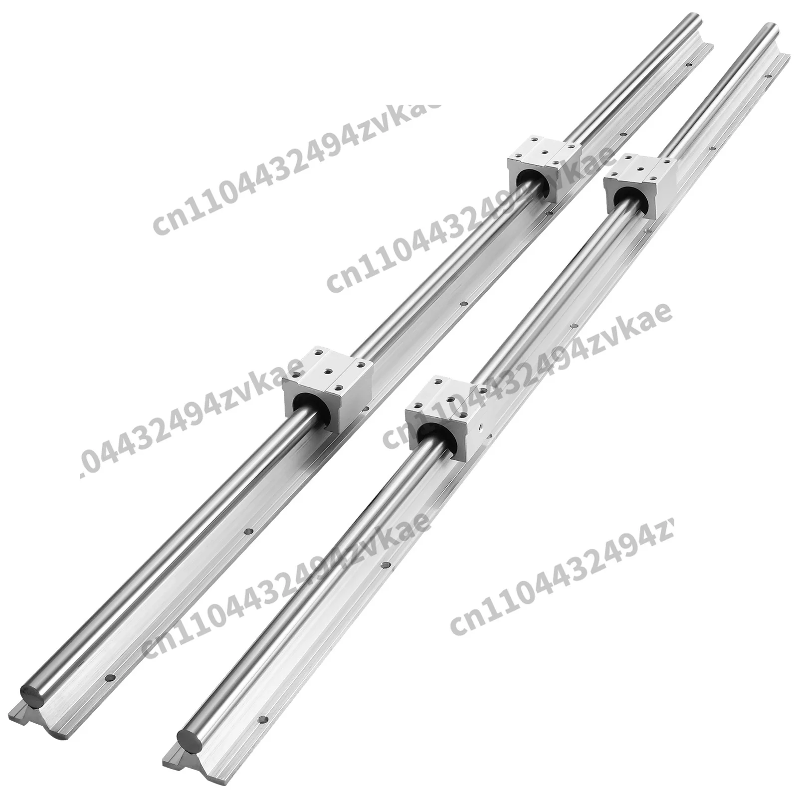 2PCS Linear Guide Rails SBR12 SBR16 SBR20 800-2200mm & 4PCS UU Bearing ...