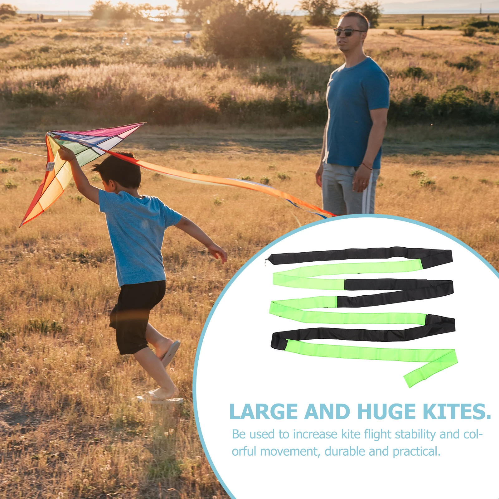 

10M Kite Tail Accessories Streamer Floating Turning Tails for Trick Kites Outdoor Toys Stability