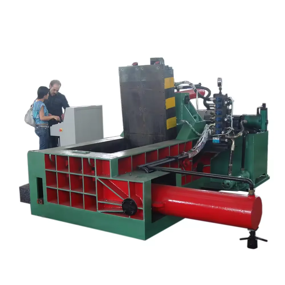 Automatic hydraulic horizontal scrap metal baler baler