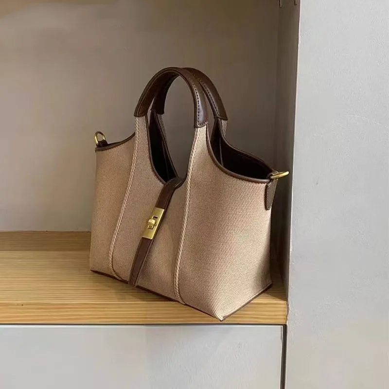 2025 nova bolsa sacos de alta capacidade para mulheres de alta qualidade balde saco de lona bolsa crossbody feminina