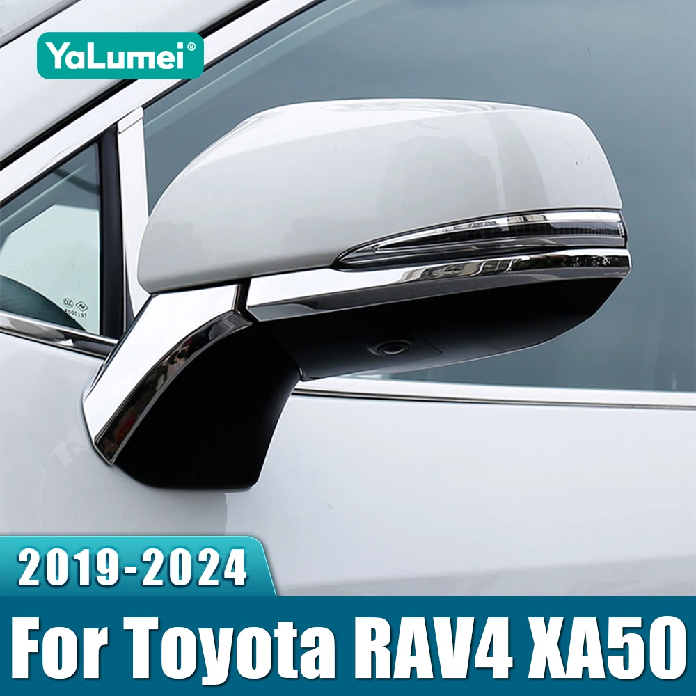 Für Toyota RAV4 XA50 2019-2021 2022 2023 2024 RAV4 Hybrid ABS Auto Rückspiegel Dekoration Streifen Abdeckung Borte rahmen Aufkleber