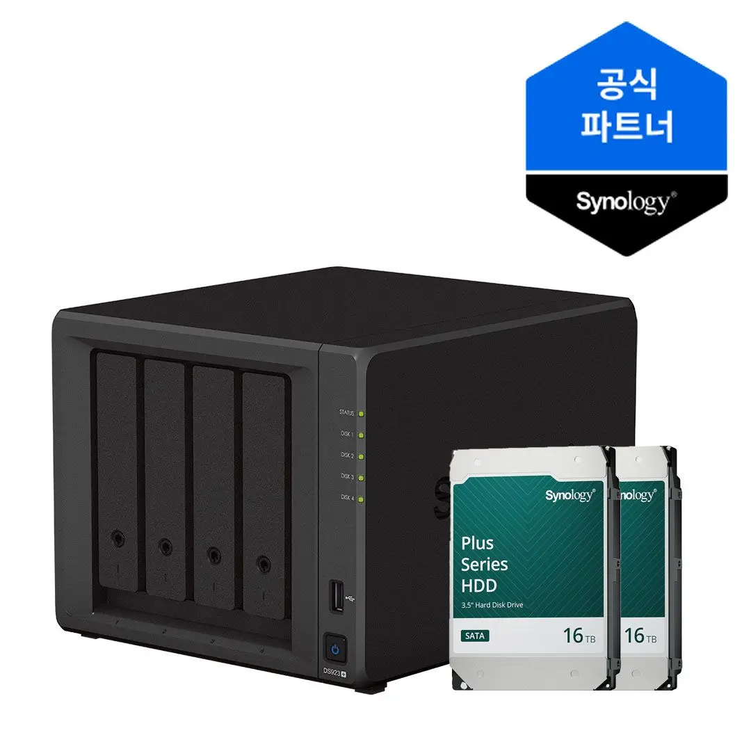 Zinolosinas 4 Bay NAS DS 923 + 32TB(16TBx2) Original HAT3310