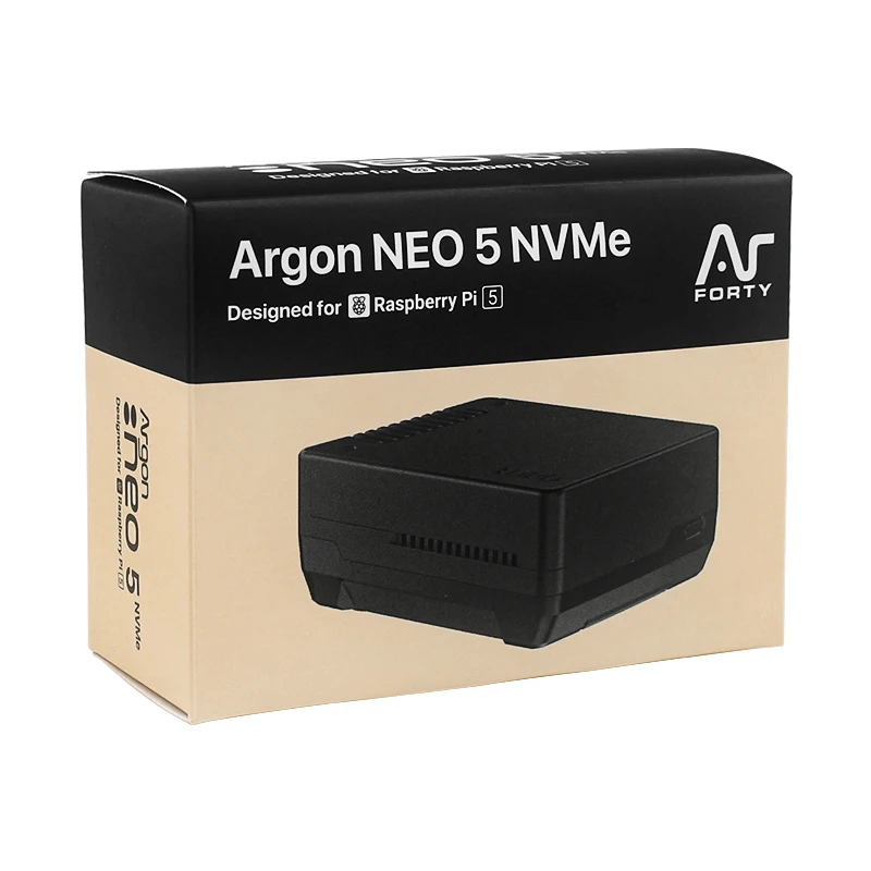 Argon neo 5 m.2 nvme pcie case com ventilador pwm dissipador de calor embutido ssd boot pi 5 da unidade m.2 nvme para raspberry pi 5