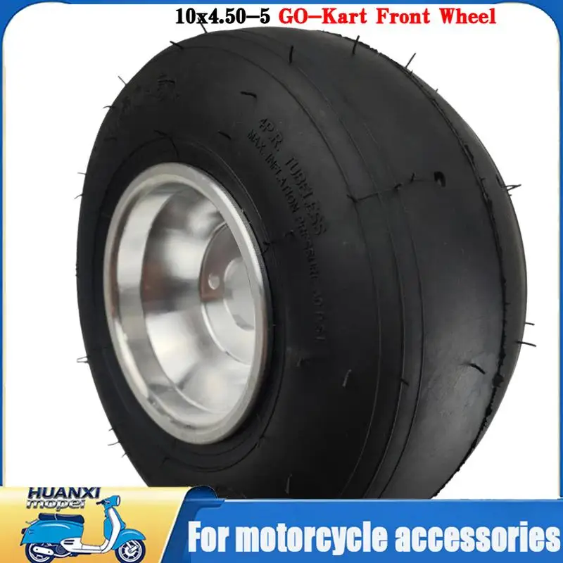 10x4.50-5 Tires with Rims and Tubeless Design to Enhance Traction and Prevent Punctures, Suitable for Drifting Tricycles