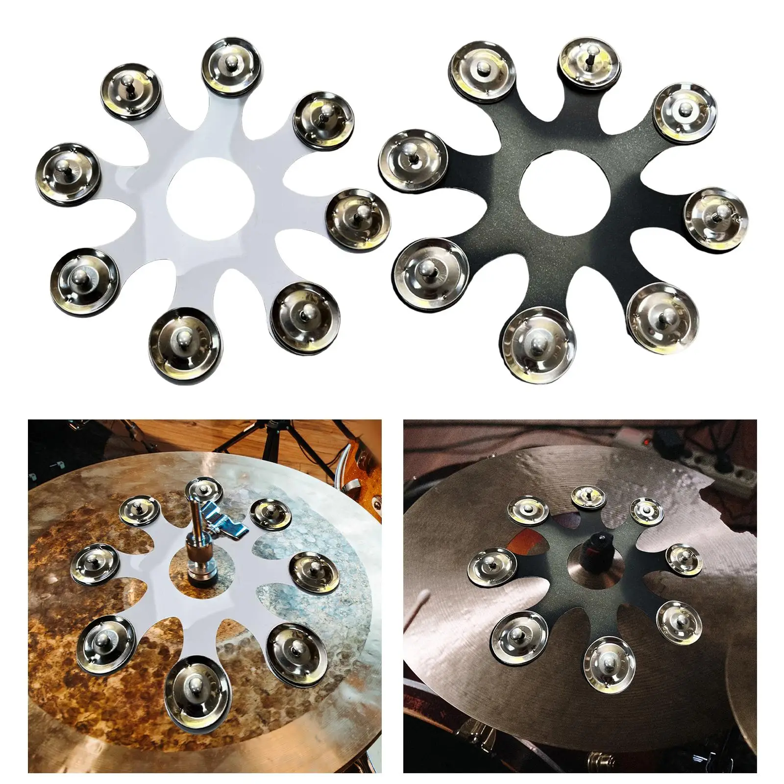 Drum Cymbals Hi Hat Tambourine Drum Bells for Stacks Effects Cymbal Crashes