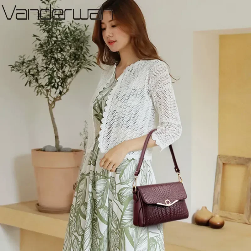 Women Leather Shoulder Messenger Bags Luxury Handbags Designer Sac A Main Female Vintage Crossbody Bags For Women Tote Bag Bolsa