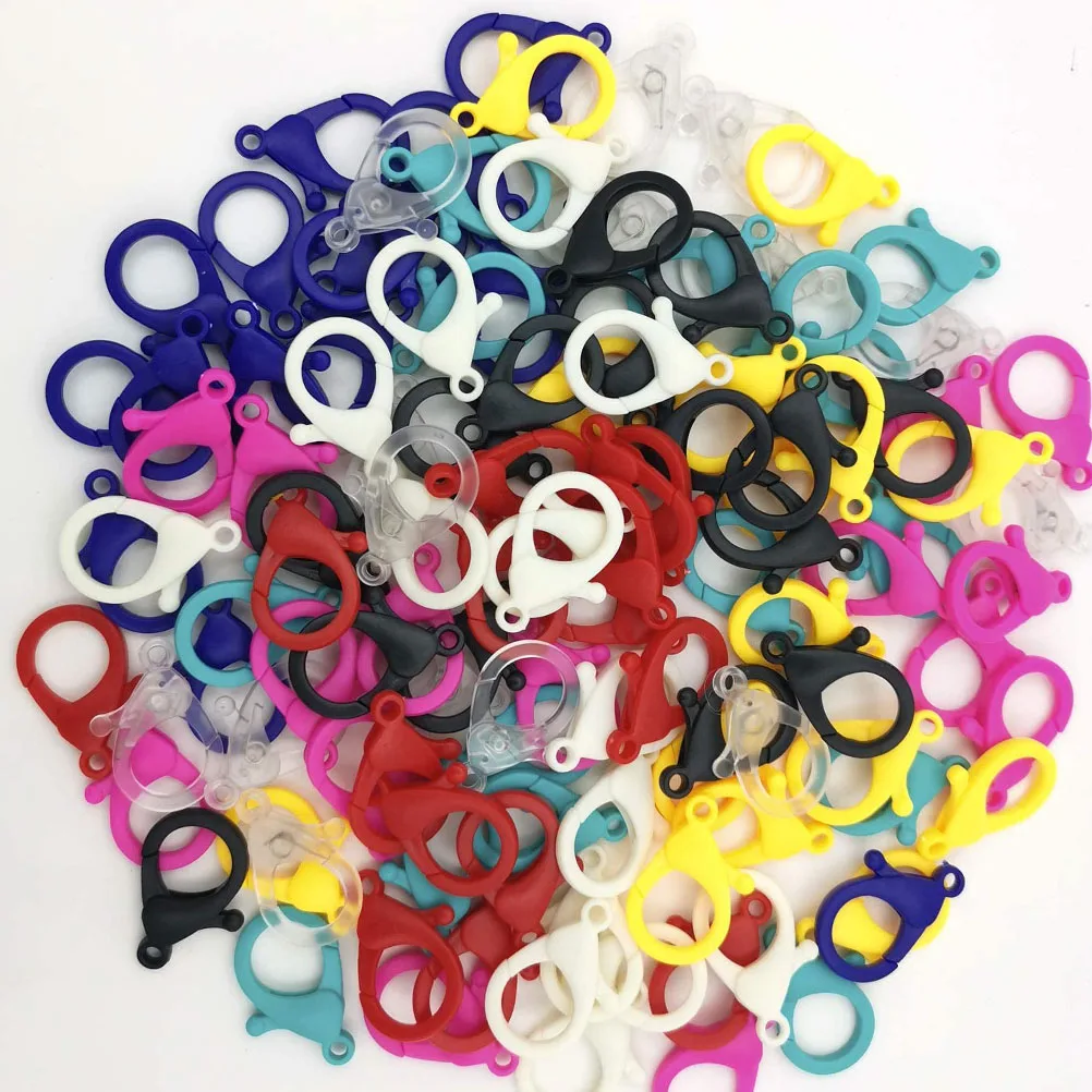 

40 шт. пластиковые застежки в виде когтей омара, красочные легкие DIY ювелирные изделия, браслет, ожерелье, застежка, застежка в виде когтя омара