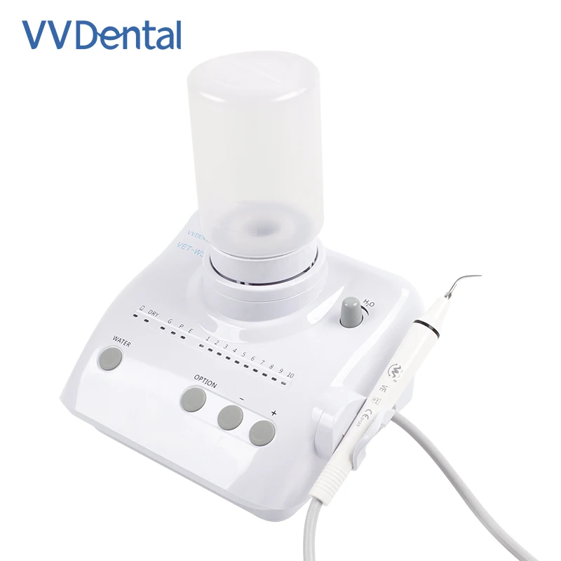 Dental Ultrasonic Scaler Prevent Dental Disease Portable Teeth Whitening Cleaning Dentistry Unit with 2*Water Bottles and 5*Tips