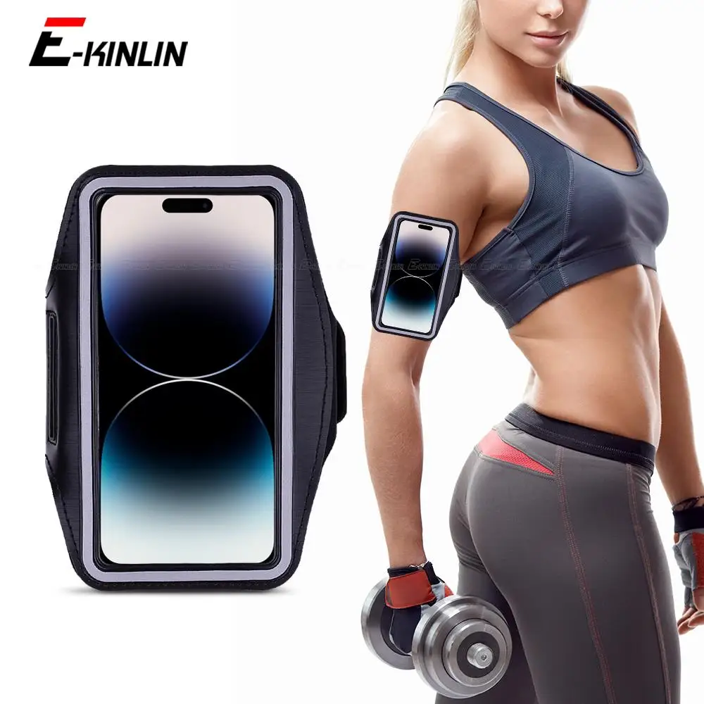 Sports Running Arm Band Cover For iPhone 16 15 14 13 X XR XS 12 mini 11 Pro Max 8 7 6 6S Plus 5 SE 2022 Workout Gym Case Holder