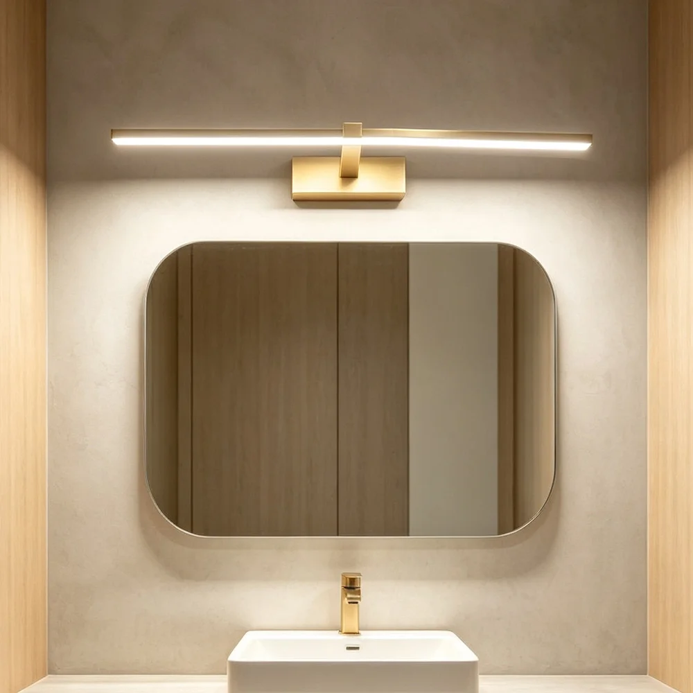 Modern LED Wall Light Bathroom Hardware Wall Lamp Three Colors Lights Aluminum Led Bathroom Bath Mirror Line Lamp Make Up Light