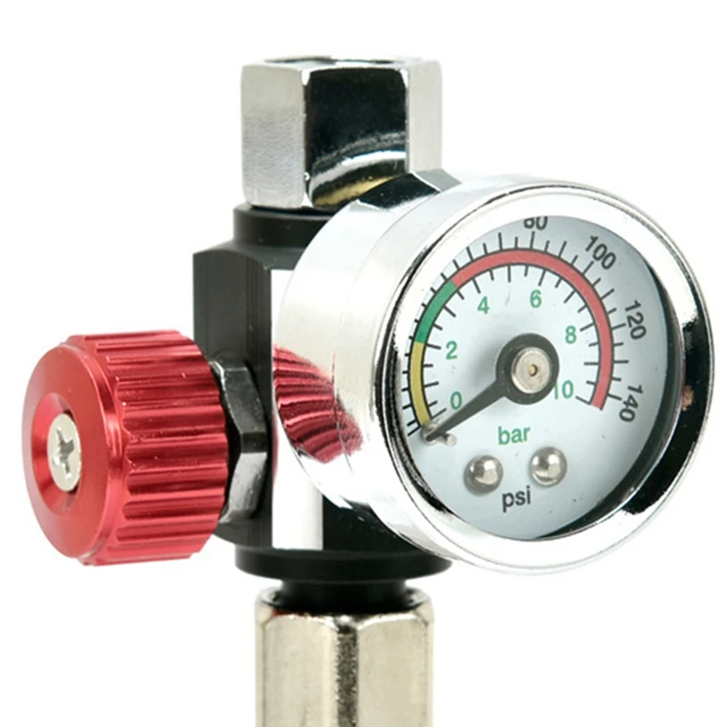 Air Compressor Regulator Valve With Pressure Gauge, For Precise Control In Air/Pneumatic Tool With PF20 Connector