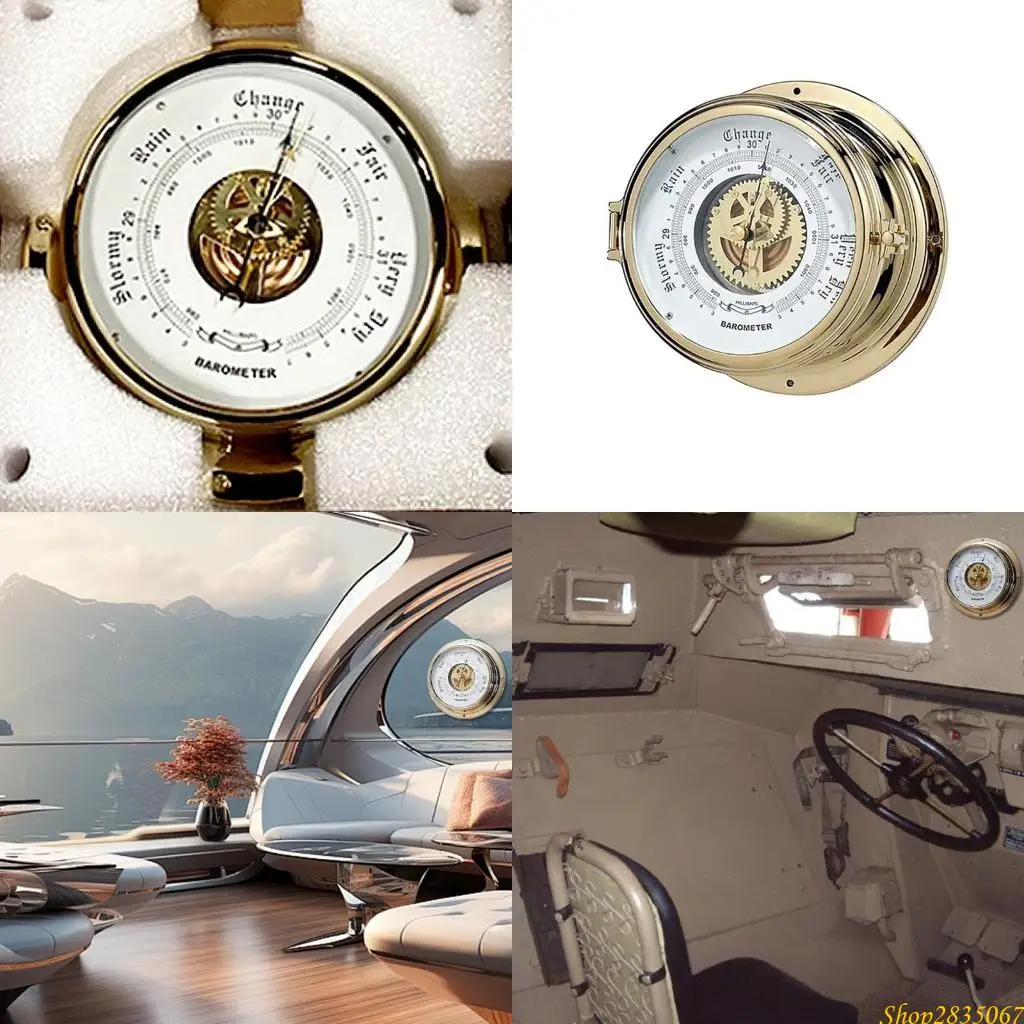 

Outdoor Weather Instrument Sailing Accessories Brass Barometer 180mm Diameter 831F