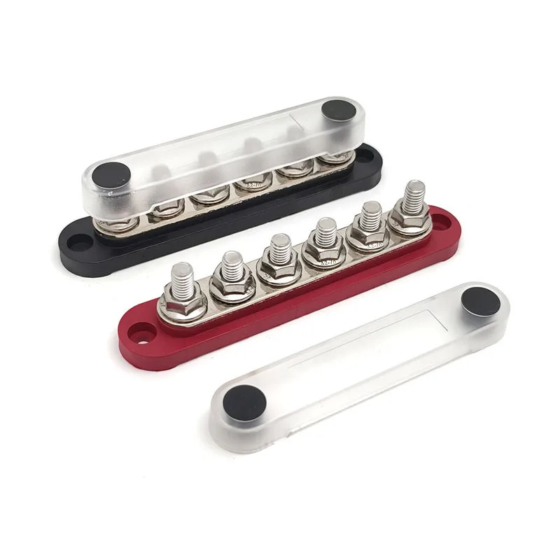 Busbar Line 4mm 8mm Red Black 12V/24V M8 Steel Power     4-way 6-way Block M4 Stainles Guide Terminal Supply Modification Column