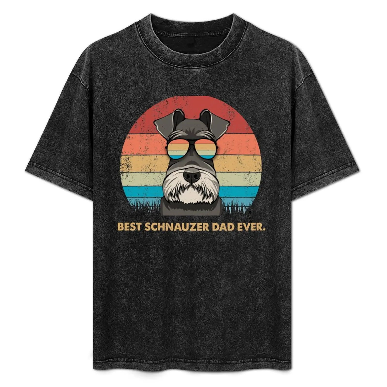 

Best Schnauzer Dad Ever T-Shirt summer clothes custom shirt animal prinfor boys vintage t shirt men