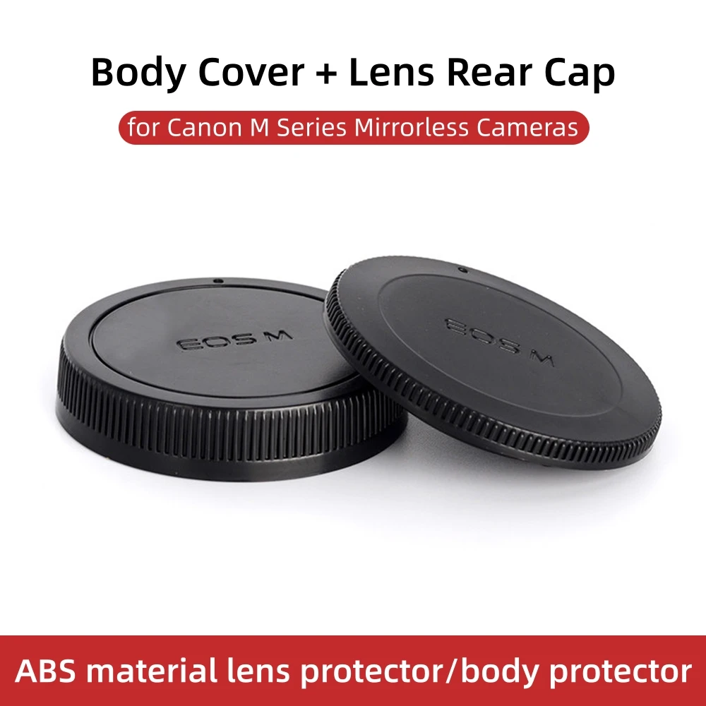 Tapa Protectora Trasera para Cuerpo de Cámara y Lente para Canon EOS M M2 M3 M5 M6 M6II M10 M50 M50II M100 M200 con Montura EF-M, Accesorios