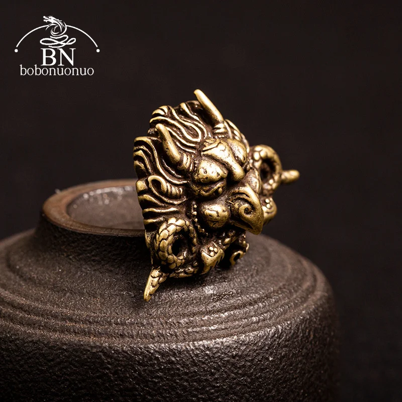 Pure Brass Garment Decoration Rivets Button Indian Mythological God Bird Garuda Shape Leather Belt Wallet Bag Screwback Buckle