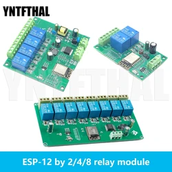 ESP8266 Wireless WIFI Relay Module 2/4/8 Channel ESP-12F Wifi Development Board AC/DC 5V/7-28V/5-80V Power Supply for Arduino